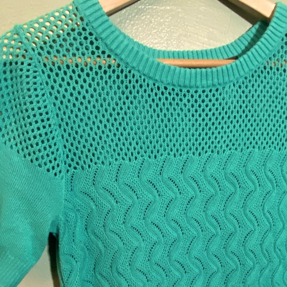 Netted Crochet Knit Blouse - Picture 2 of 3